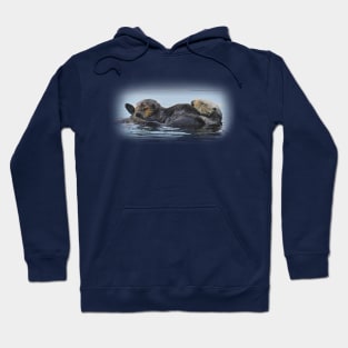 Sea Otters, Wildlife Gifts, Mama and her babe Hoodie